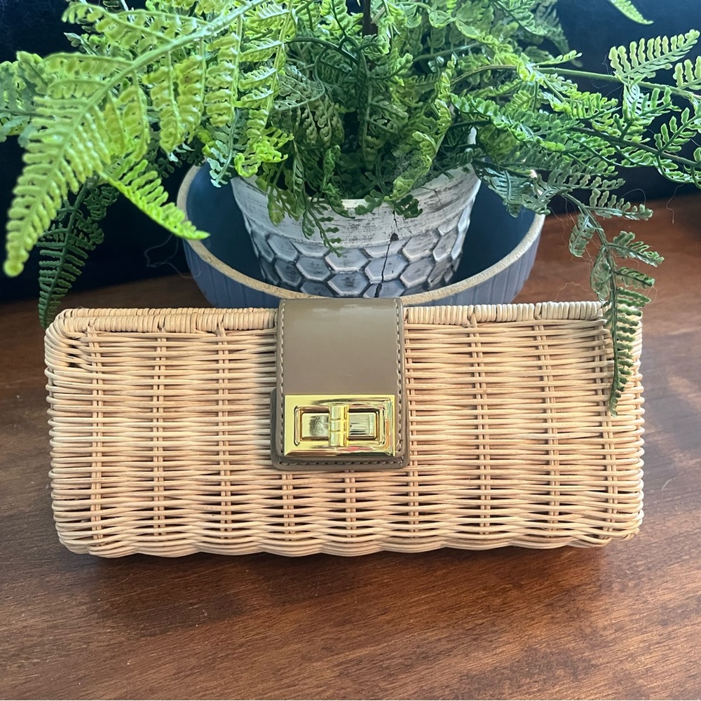 J Crew Raffia Clutch